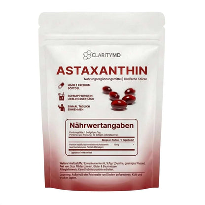 KlarsichtMD Astaxanthin – Schützt Ihre Augenzellen auf natürliche Weise und stellt eine scharfe, klare Sicht wieder her